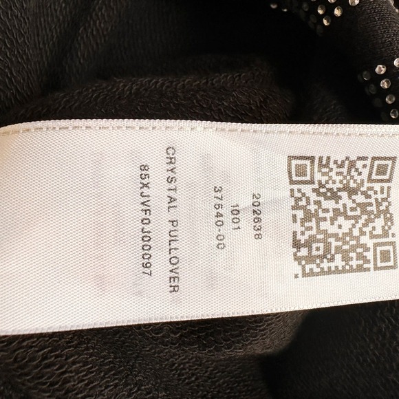 True Religion Women's Long Sleeve Crystal Crop Pullover Top Medium - Picture 6 of 8